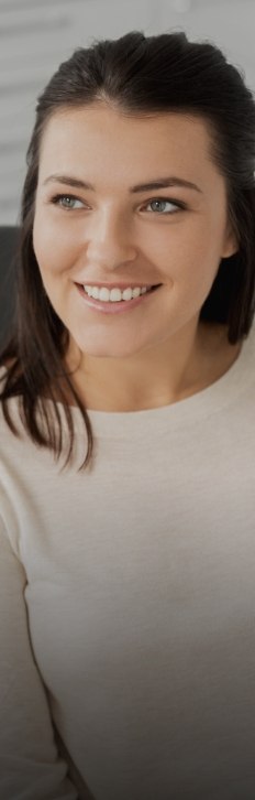 Woman with healthy smile after preventive dentistry